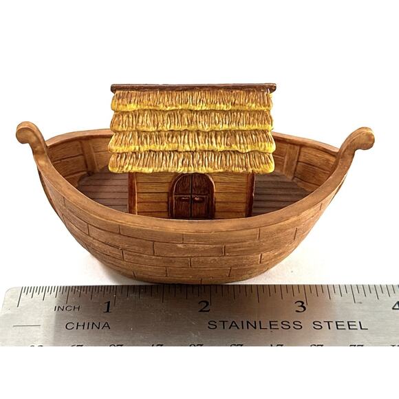 Hallmark Merry Miniatures Noah and Friends 1996 Story Time 5-Piece Set w/ Box - Picture 5 of 9